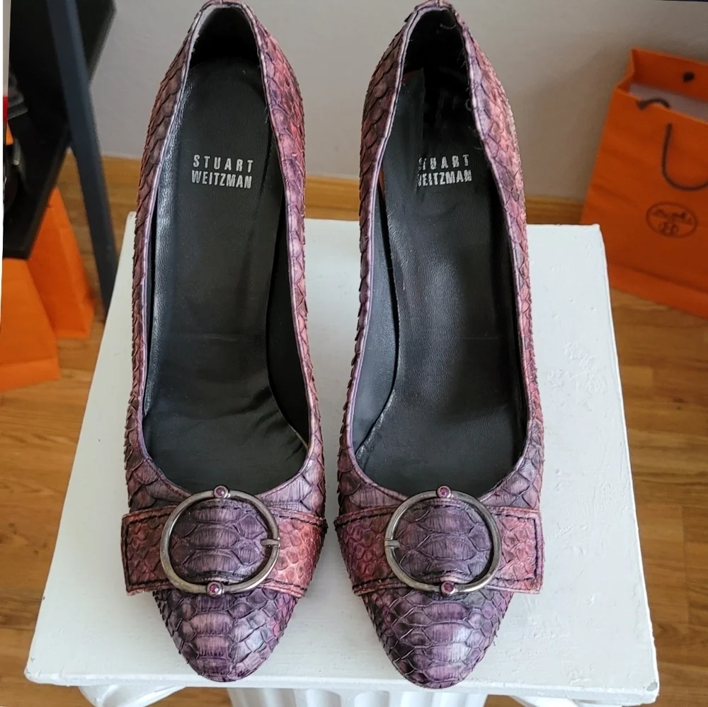 STUART Weitzman Pumps snake heels - Picture 2 of 16